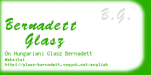 bernadett glasz business card